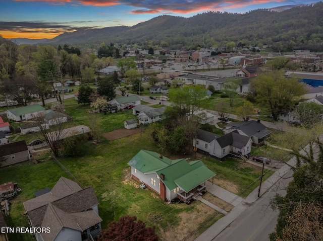 406 S Indiana Ave, Lafollette, TN 37766 - aerial view at dusk of a mountain view and a residential view