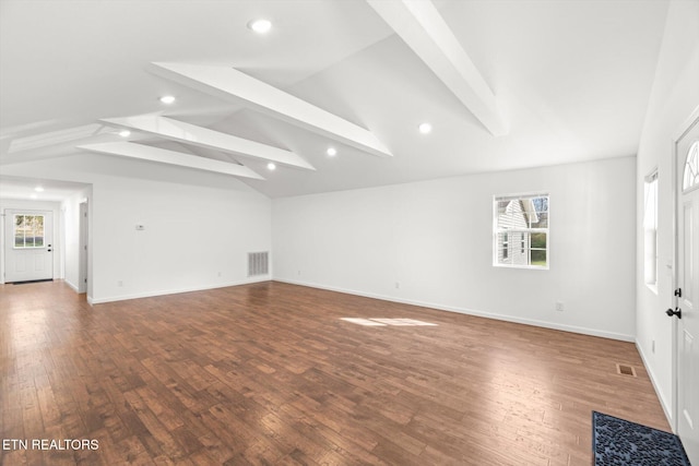522 Church St, Vonore, TN 37885 - unfurnished living room with wood finished floors, recessed lighting, plenty of natural light, and baseboards