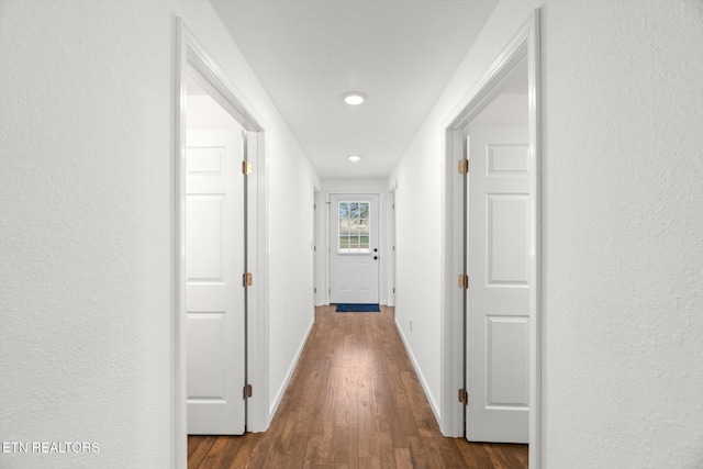 522 Church St, Vonore, TN 37885 - hallway featuring dark wood-style flooring, recessed lighting, and baseboards