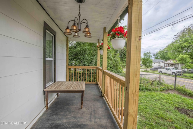 2918 Johnston St, Knoxville, TN 37921 - view of patio / terrace with a porch and fence