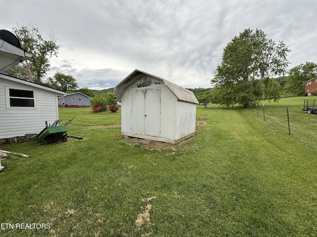 view of shed