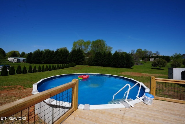 1712 Old Oak Grove Rd, Dandridge, TN 37725 - view of pool featuring a yard and a deck