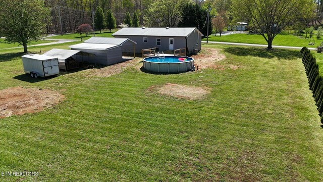 1712 Old Oak Grove Rd, Dandridge, TN 37725 - view of yard with an outdoor pool
