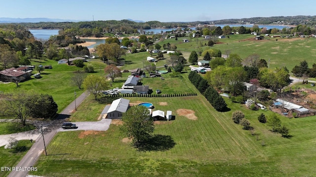 1712 Old Oak Grove Rd, Dandridge, TN 37725 - aerial overview of property's location with a nearby body of water and rural landscape
