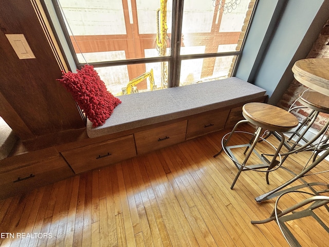 interior space featuring wood-type flooring