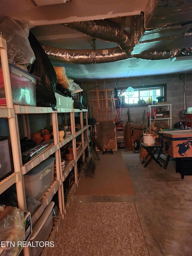 view of storage room