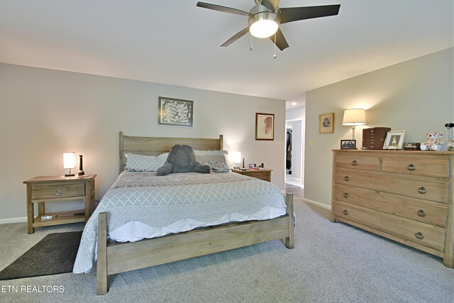 12212 Oakmont Cir, Knoxville, TN 37934 - carpeted bedroom featuring baseboards and ceiling fan