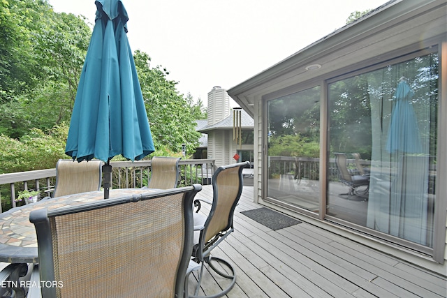 12212 Oakmont Cir, Knoxville, TN 37934 - wooden deck featuring outdoor dining space