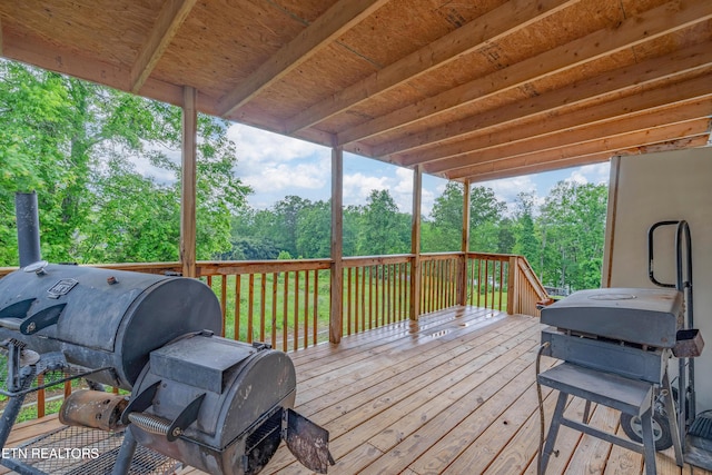 384 Lancer Rd, Harriman, TN 37748 - wooden deck featuring view of wooded area