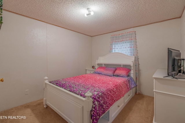 384 Lancer Rd, Harriman, TN 37748 - bedroom featuring light colored carpet and a textured ceiling