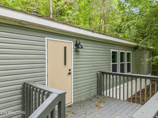 4817 Howardsville Rd, Apison, TN 37302 - entrance to property with a wooden deck