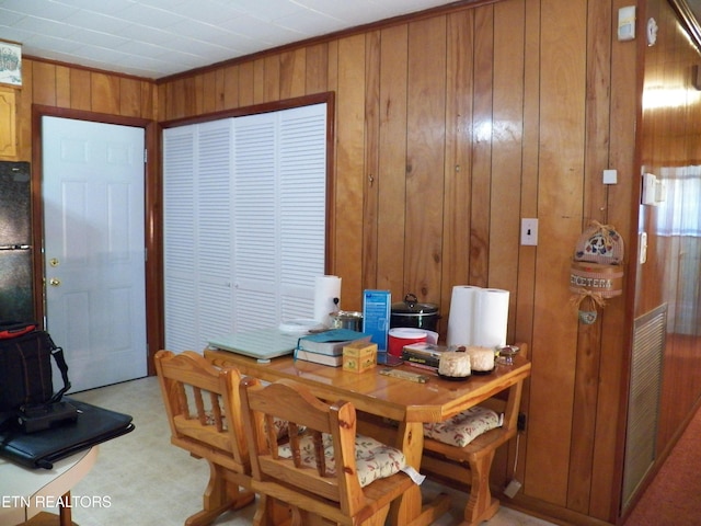 1634 Snodderly Dr, Lenoir City, TN 37771 - dining room with wood walls and a desk