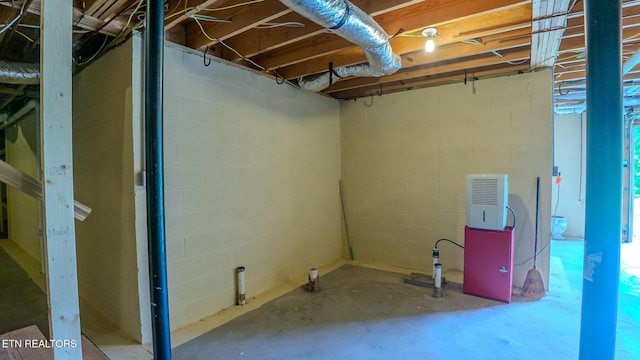 1419 Cheyenne Blvd, Seymour, TN 37865 - unfinished basement with concrete block wall