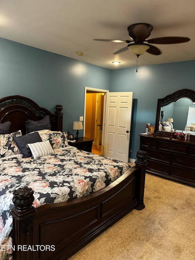 900 Twin Fawn Trl, Middlesboro, KY 40965 - bedroom with light carpet and a ceiling fan