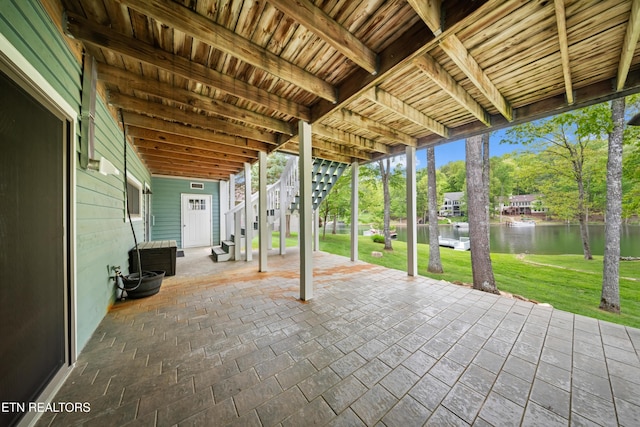 118 Motthaven Dr, Crossville, TN 38558 - view of patio featuring stairs and a water view