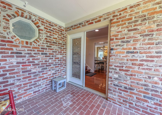 112 Chestnut Hill Rd, Oak Ridge, TN 37830 - property entrance featuring brick siding