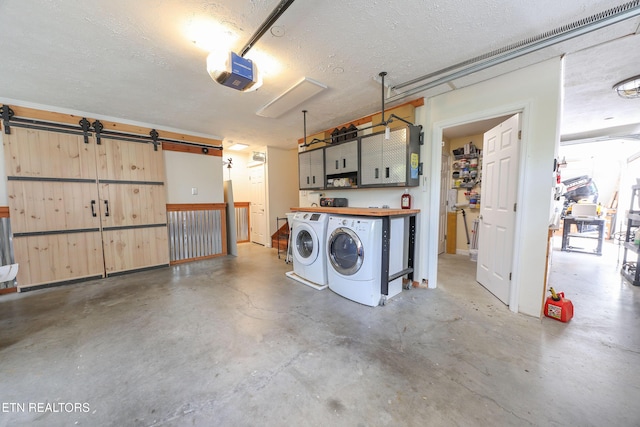 112 Chestnut Hill Rd, Oak Ridge, TN 37830 - garage featuring washer and dryer and a garage door opener