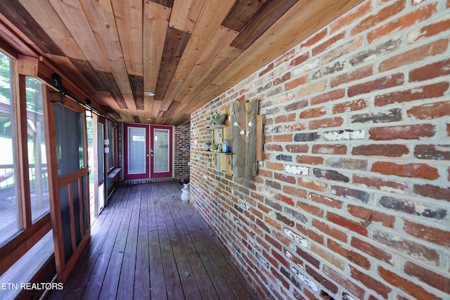 112 Chestnut Hill Rd, Oak Ridge, TN 37830 - unfurnished sunroom with a barn door