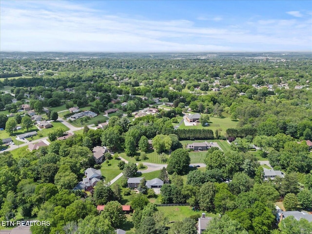 drone / aerial view of a heavily wooded area
