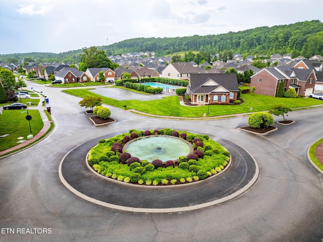 12888 Lily Pond Ln, Knoxville, TN 37922 - aerial perspective of suburban area featuring a pool area