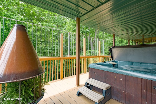 529 Deer Path Ln, Gatlinburg, TN 37738 - deck with a hot tub