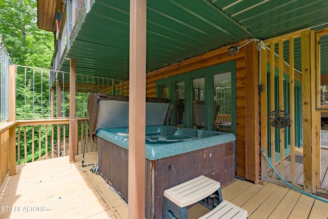 529 Deer Path Ln, Gatlinburg, TN 37738 - deck with a hot tub