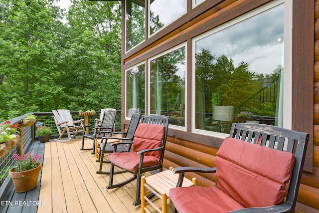 529 Deer Path Ln, Gatlinburg, TN 37738 - view of wooden terrace