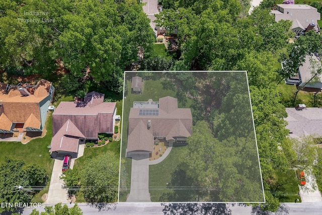 157 Garfield Ct, Crossville, TN 38558 - aerial view of residential area with property boundaries highlighted