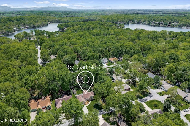 157 Garfield Ct, Crossville, TN 38558 - drone / aerial view of a forest and a nearby body of water