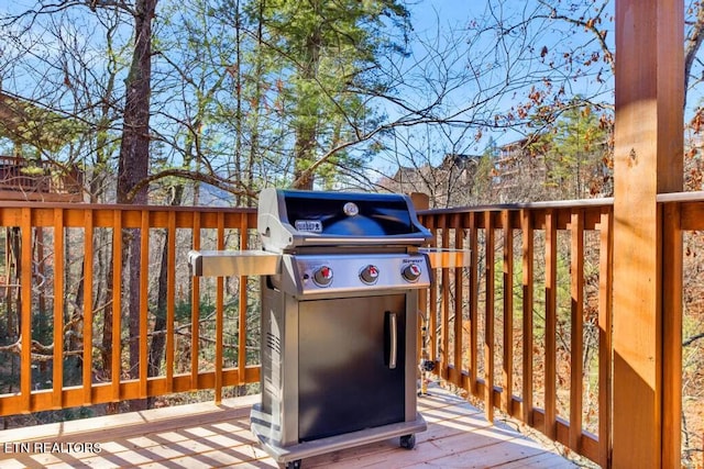 deck with grilling area