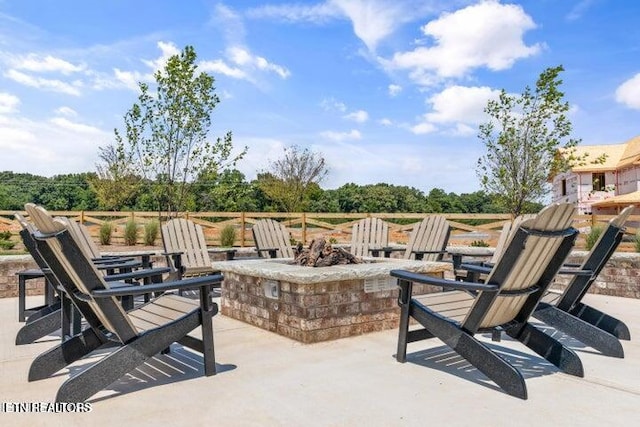 8143 Gold Bell St Lot 20, Powell, TN 37849 - view of patio featuring a fire pit