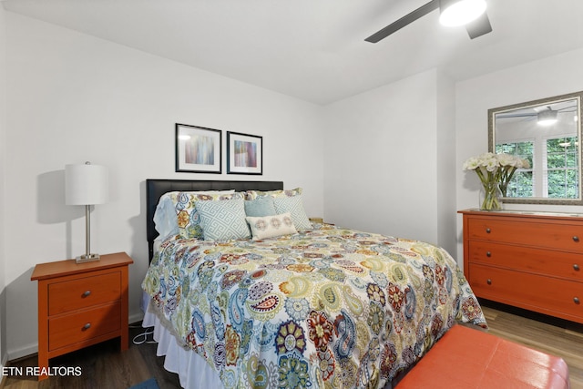 134 Jordan Dr, Caryville, TN 37714 - bedroom with wood finished floors and ceiling fan