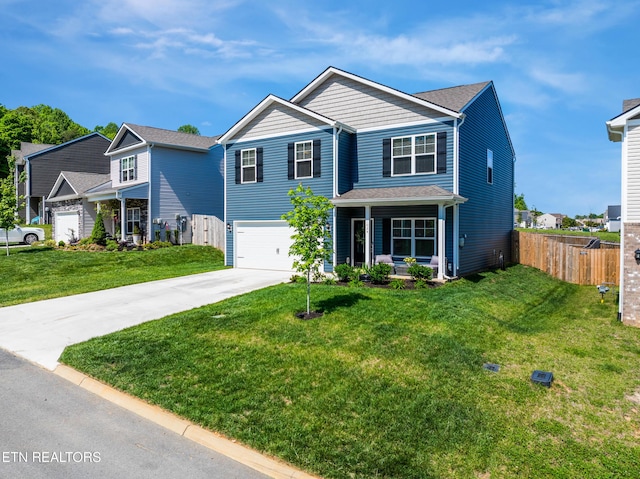 1024 Curly Top Ln, Knoxville, TN 37932 - view of front of house featuring driveway, an attached garage, and a porch