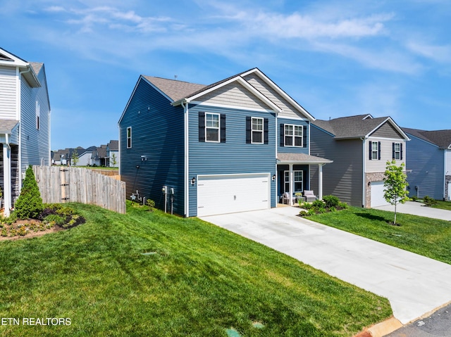 1024 Curly Top Ln, Knoxville, TN 37932 - traditional-style house featuring an attached garage, concrete driveway, and a residential view