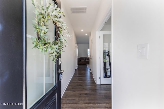 1024 Curly Top Ln, Knoxville, TN 37932 - corridor featuring dark wood-type flooring and recessed lighting