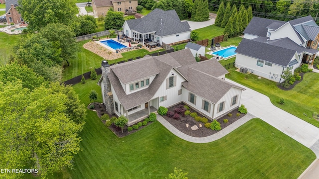 209 Fence Post Ln, Knoxville, TN 37934 - aerial view of property and surrounding area featuring a pool