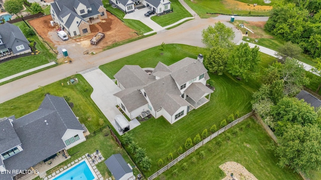 209 Fence Post Ln, Knoxville, TN 37934 - aerial view of property and surrounding area with nearby suburban area and a pool area