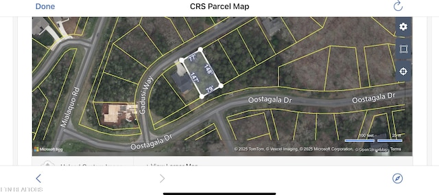 aerial map of property and surrounding area