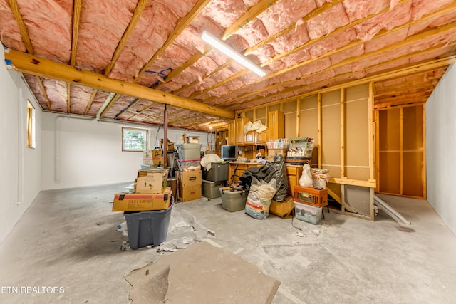 view of basement