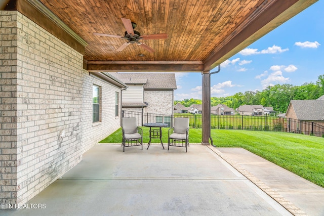 9337 Sandy Springs Ln, Knoxville, TN 37922 - view of patio featuring a ceiling fan