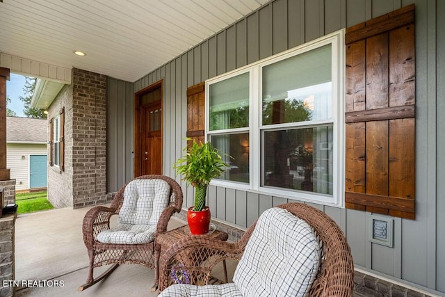 view of patio with covered porch