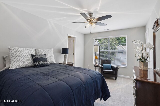10737 Prince Albert Way, Knoxville, TN 37934 - bedroom with light colored carpet, baseboards, and a ceiling fan
