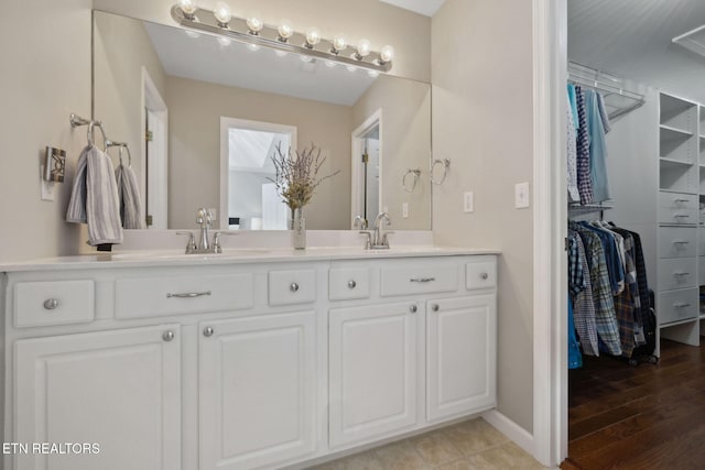 10737 Prince Albert Way, Knoxville, TN 37934 - bathroom with double vanity, a spacious closet, and baseboards