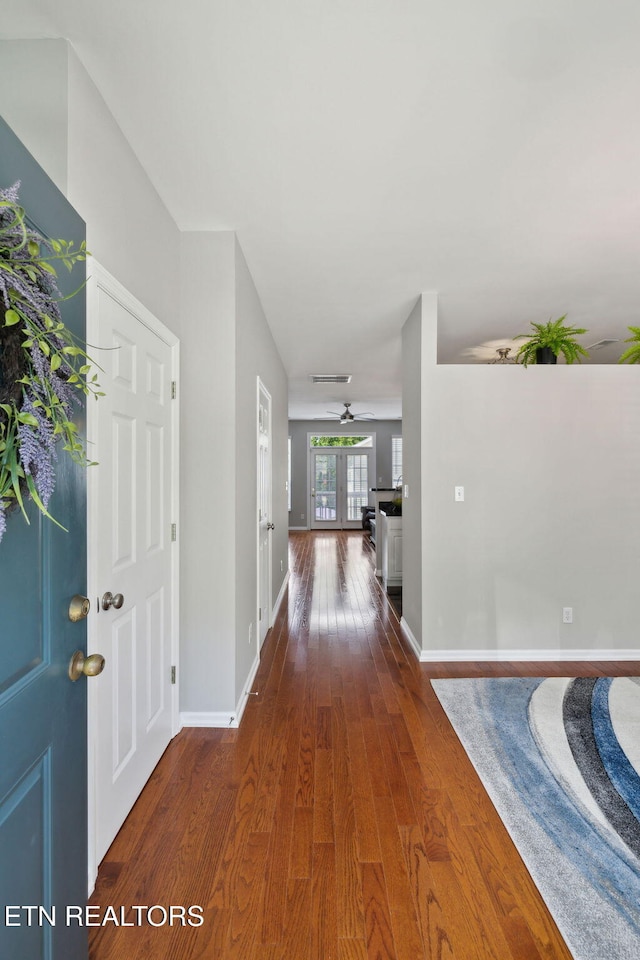 10737 Prince Albert Way, Knoxville, TN 37934 - entryway featuring wood finished floors, baseboards, and ceiling fan