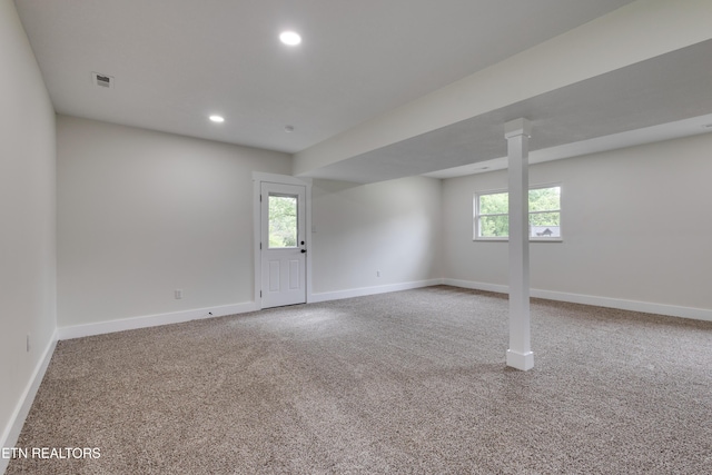 7513 Inverrary Cir, Knoxville, TN 37918 - carpeted empty room featuring baseboards, plenty of natural light, and recessed lighting