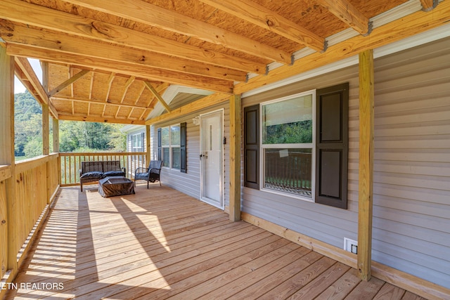 1418 Gulley River Rd, Harrogate, TN 37752 - view of wooden terrace