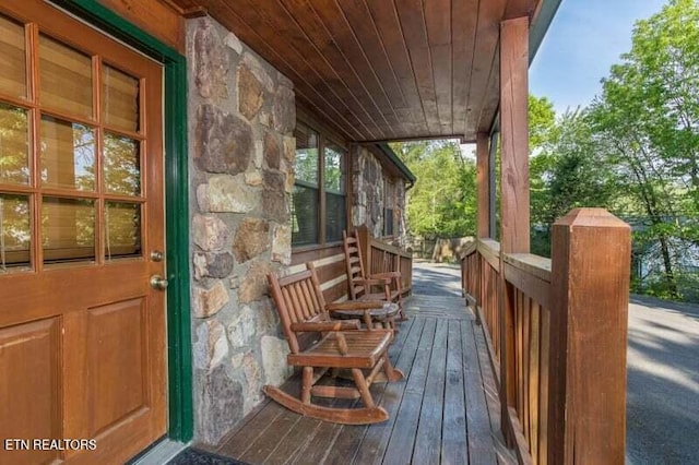 view of wooden deck
