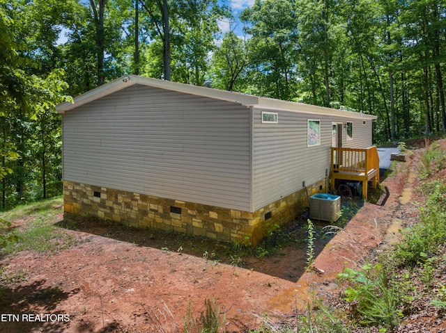 1452 Lower English Creek Rd, Newport, TN 37821 - view of side of home featuring crawl space and central AC