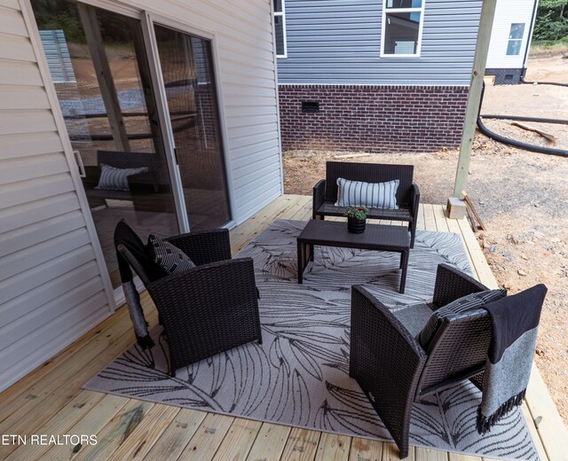 12516 Dalton View Ln, Knoxville, TN 37932 - wooden deck with outdoor lounge area
