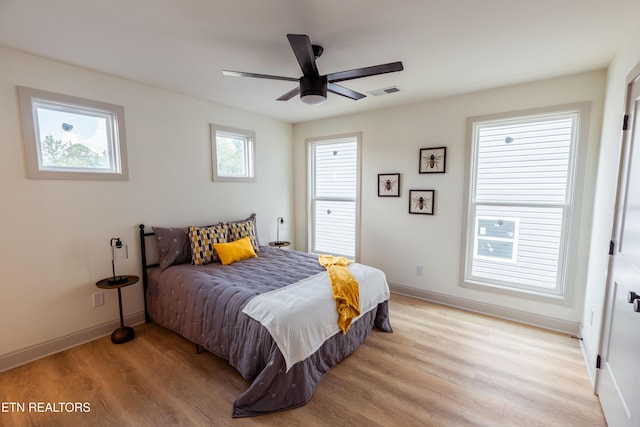 12516 Dalton View Ln, Knoxville, TN 37932 - bedroom with light wood-type flooring and a ceiling fan